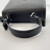Salvatore Ferragamo Handbag Gancini ribbon leather Black SilverHardware Women Used