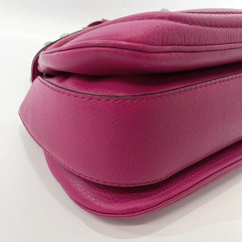 GUCCI Shoulder Bag New Bamboo 2way Tassel leather purple Women Used - JP-BRANDS.com