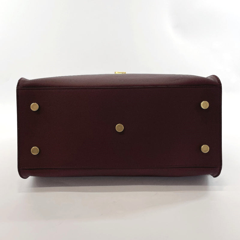 SAINT LAURENT PARIS Handbag PMR 424869 Baby Kabas 2way leather Dark brown Gold Hardware Women Used