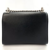 PRADA Shoulder Bag 1BD127 Chain Safiano leather/SilverHardware Black Women Used