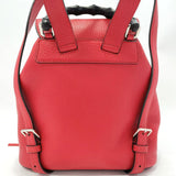 GUCCI Backpack Daypack 387149 Bamboo Tassel leather/SilverHardware Red Black Women Used - JP-BRANDS.com