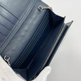 JIMMY CHOO purse NIKITA Chain wallet studs Patent leather Navy Women Used - JP-BRANDS.com