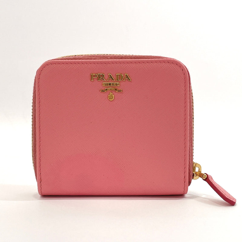 PRADA wallet 1ML522 Round zip Safiano leather pink Women Used