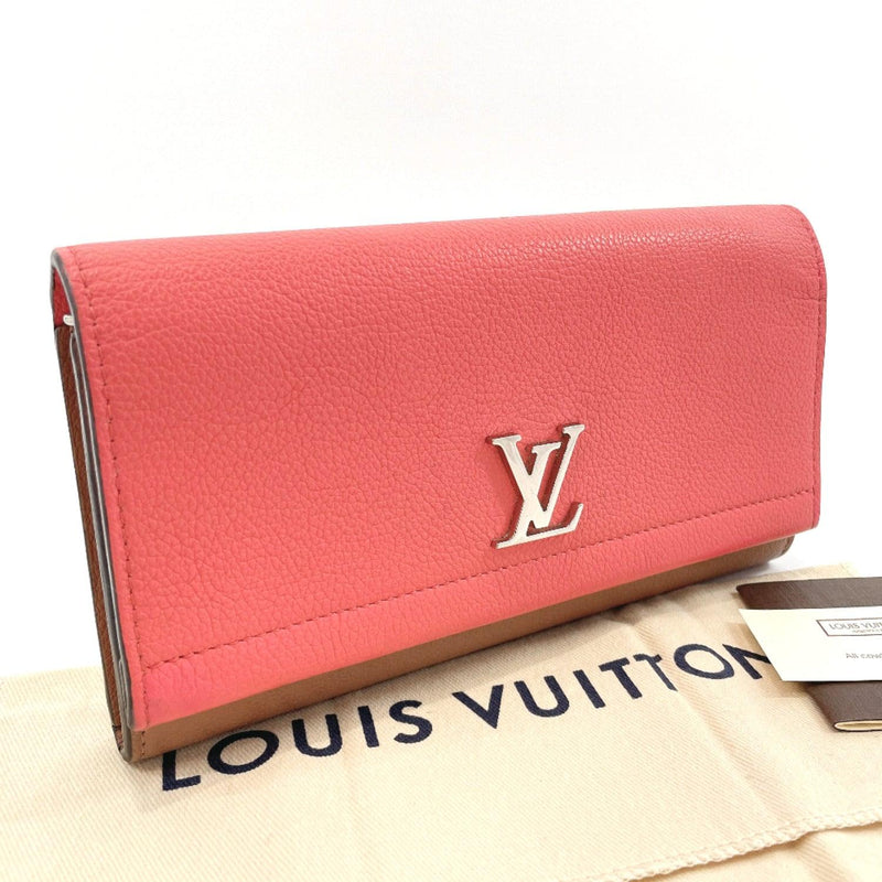 LOUIS VUITTON purse M62364 Portefeiulle Rock Me 2 leather pink beige Women Used - JP-BRANDS.com