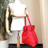 LOEWE Shoulder Bag Flamenco knot leather Red Women Used - JP-BRANDS.com