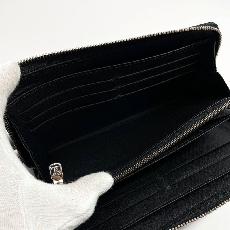 LOUIS VUITTON purse M30056 Zippy Organizer Taiga/SilverHardware Black mens Used - JP-BRANDS.com