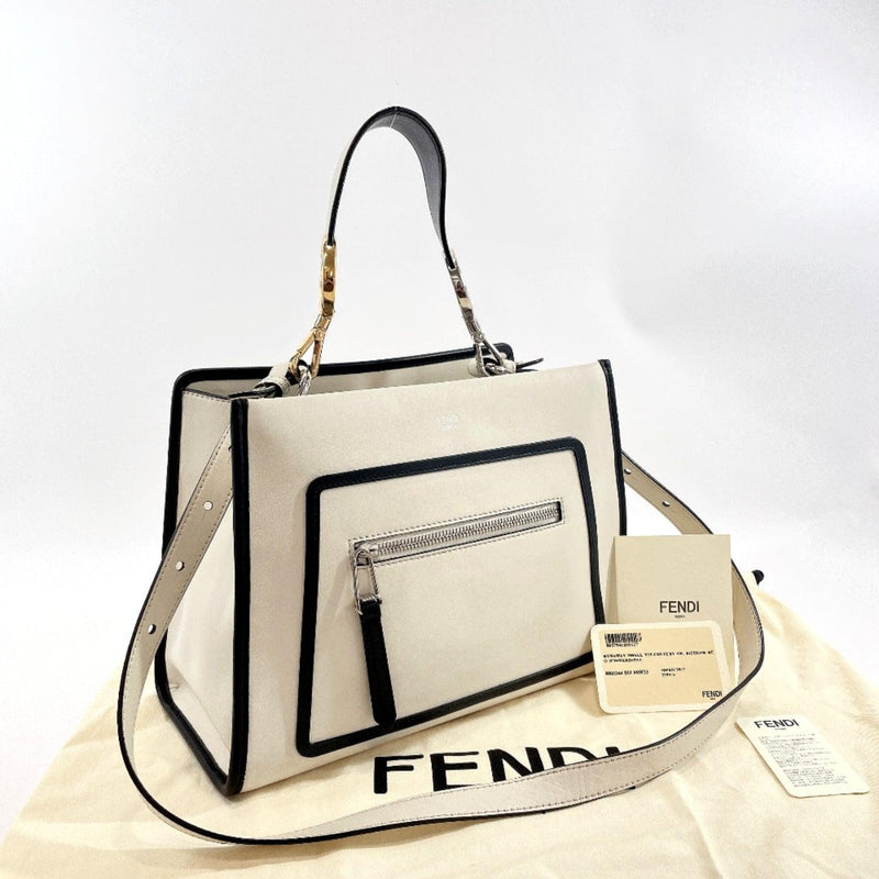 Fendi Runaway Tote Black in Cotton/Polyester with Gold-tone - US