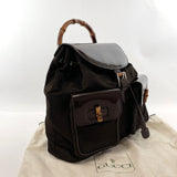 GUCCI Backpack Daypack 003.2058 Bamboo Patent leather/Nylon Dark brown Women Used - JP-BRANDS.com