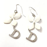 Dior earring metal/Rhinestone white Silver Women Used - JP-BRANDS.com