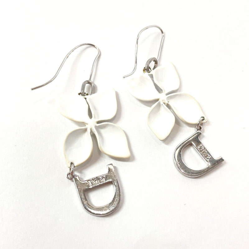Dior earring metal/Rhinestone white Silver Women Used - JP-BRANDS.com