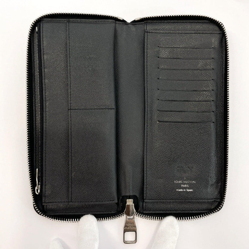 LOUIS VUITTON purse M32822 Zippy Wallet Vertical Taiga Black mens Used - JP-BRANDS.com