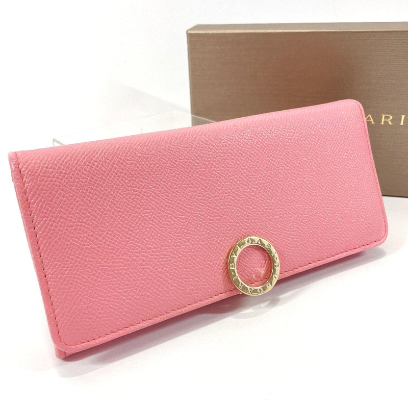 BVLGARI purse 3296449Y Bulgari Bulgari leather/Gold Hardware pink Women Used - JP-BRANDS.com