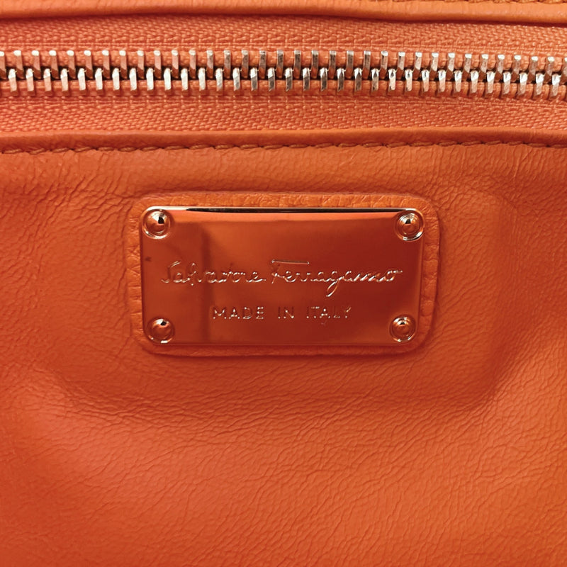 Salvatore Ferragamo Shoulder Bag EZ-21 E654 Gancini leather Orange