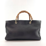 GUCCI Handbag 323660 Bamboo Shopper 2way leather/Bamboo Black Women Used - JP-BRANDS.com
