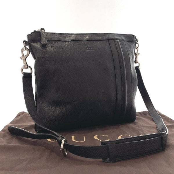 GUCCI Shoulder Bag 233329 Square type leather Black mens Used - JP-BRANDS.com