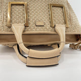 Chloe Handbag Etel 2way straw/cotton beige Women Used - JP-BRANDS.com