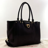 Salvatore Ferragamo Handbag 21 G187 Gancini leather Black Women Used