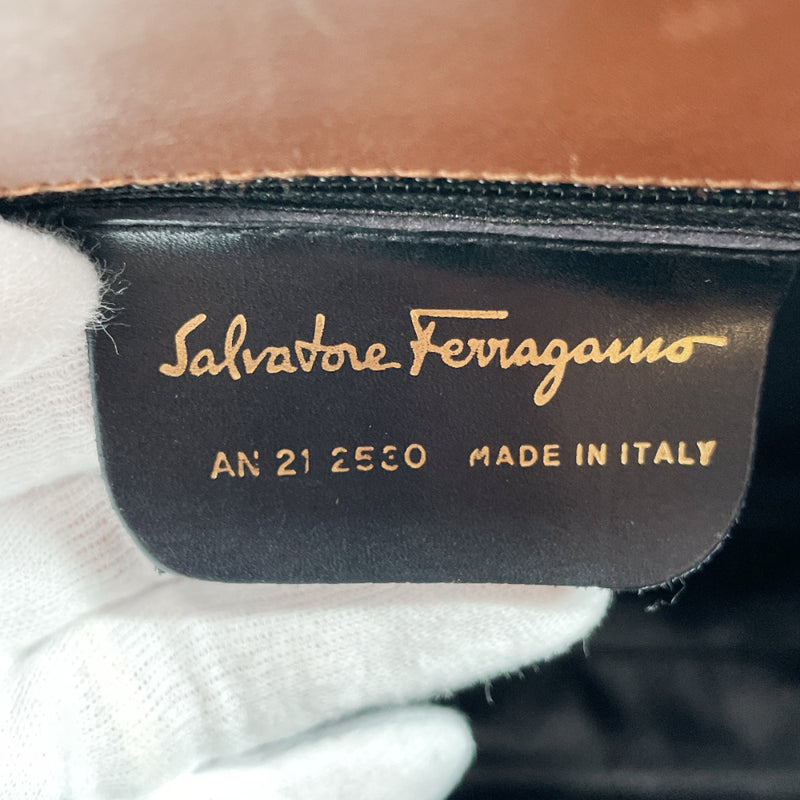 Salvatore Ferragamo Tote Bag AN21-2530 Vala leather Brown Women Used