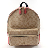 COACH Backpack Daypack F32200 Signature PVC/leather pink beige Women Used - JP-BRANDS.com