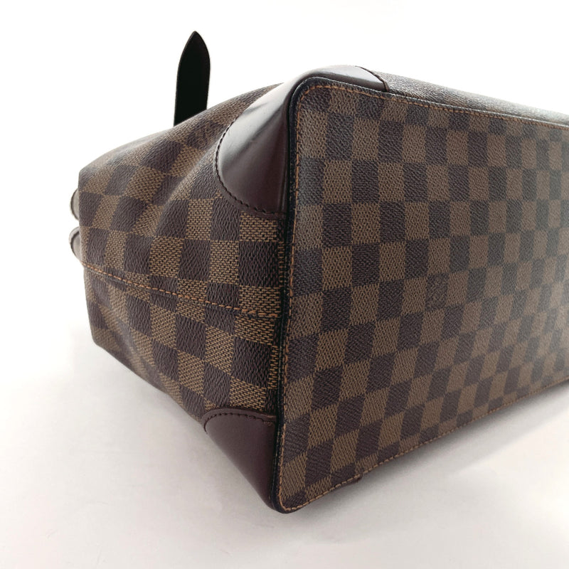 Louis Vuitton Damier Hampstead MM Tote Bag Handbag Brown Women