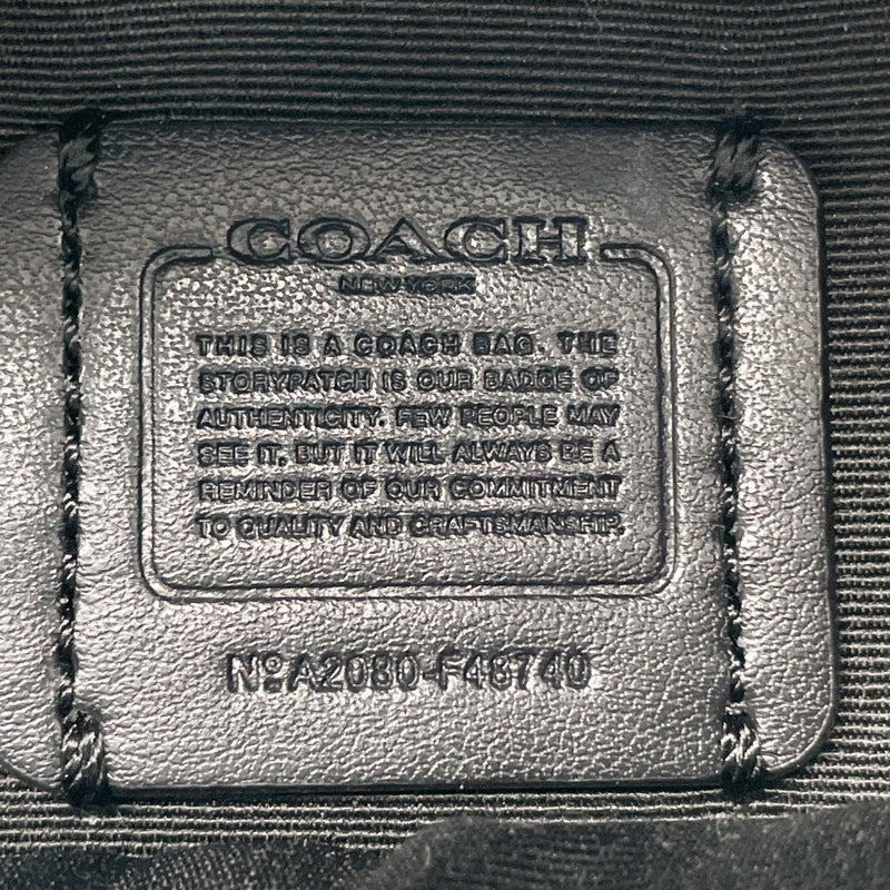 COACH bam bag F48740 Signature PVC Brown Black mens Used - JP-BRANDS.com