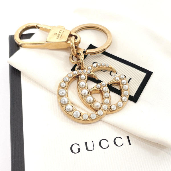 GUCCI key ring GG Marmont metal/Fake pearl gold Women Used - JP-BRANDS.com