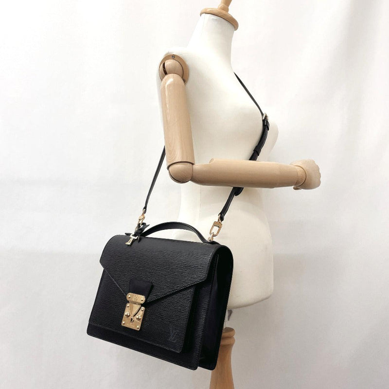 LOUIS VUITTON Handbag M52122 Monceau 28 2WAY Epi Leather Black Noir Wo –