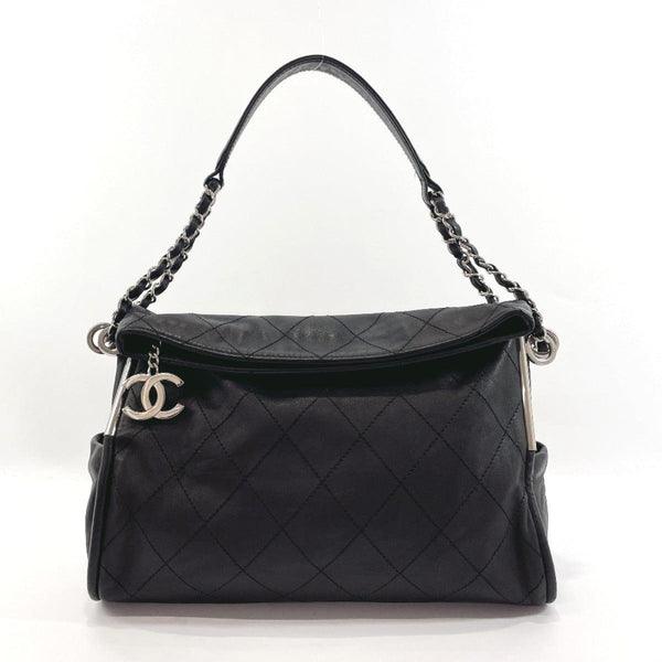 CHANEL A29285 Chain Shoulder Bag Matelasse Lambskin Black quilted Leather ba