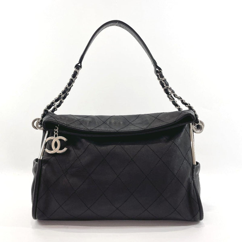 Pre Loved Chanel Lamb Skin Matelasse Chain Shoulder Bag Black Cc Black –  Bluefly