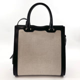 SAINT LAURENT PARIS Handbag 561203 Uptown canvas/leather Black Women Used
