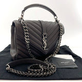 SAINT LAURENT Handbag 487213 BRM04 Carrege 2WAY leather gray Women Used