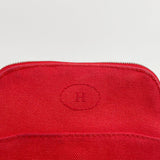 HERMES Pouch Bolide pouch mini mini Cotton canvas Red Women Used - JP-BRANDS.com
