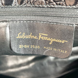 Salvatore Ferragamo Tote Bag 21-BH 2530 Vala Embossing leather Black Women Used