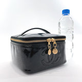 CHANEL Pouch Vanity bag enamel Black Women Used - JP-BRANDS.com