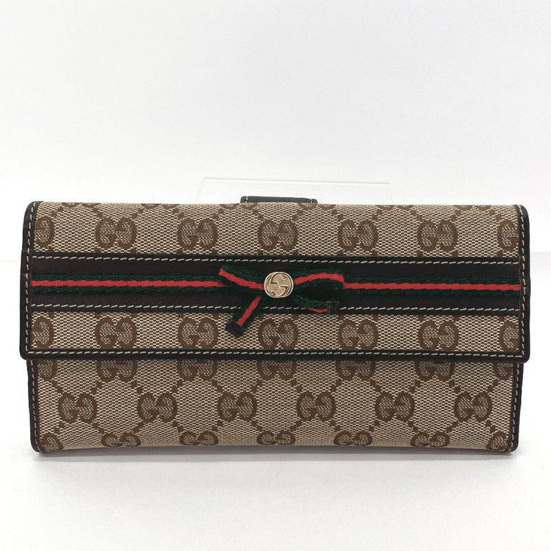 GUCCI purse 256933 Sherry line GG canvas/leather beige Women Used - JP-BRANDS.com