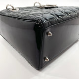 Christian Dior Handbag 16-BO-0182 Lady Dior Canage enamel Black Women Used - JP-BRANDS.com
