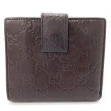 GUCCI wallet 112664 Double Sided Sima leather Dark brown Women Used - JP-BRANDS.com