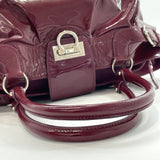 Salvatore Ferragamo Handbag AB-21 A050 Handbag Gancini Patent leather purple Women Used