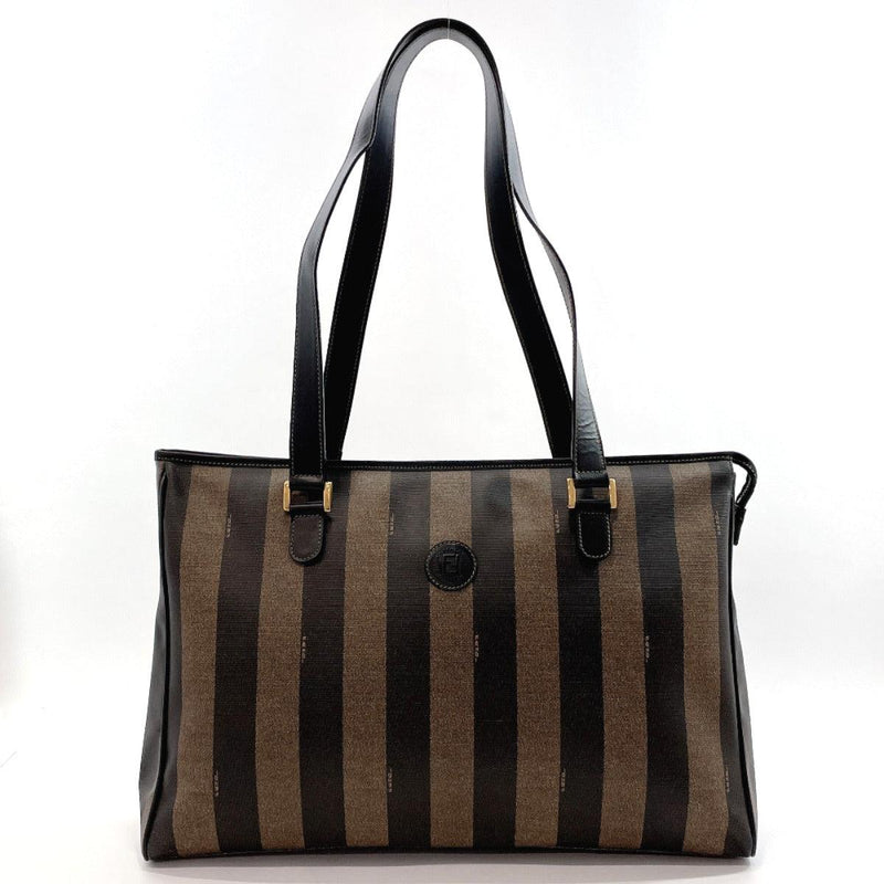FENDI Tote Bag Tote Bag Pecan PVC/leather Black Black Women Used - JP-BRANDS.com