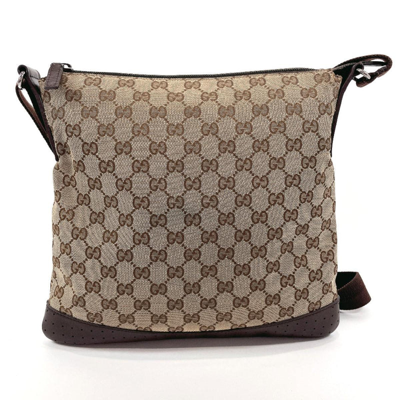 Vintage Gucci GG logo monogram Leather Crossbody Shoulder Bag USED