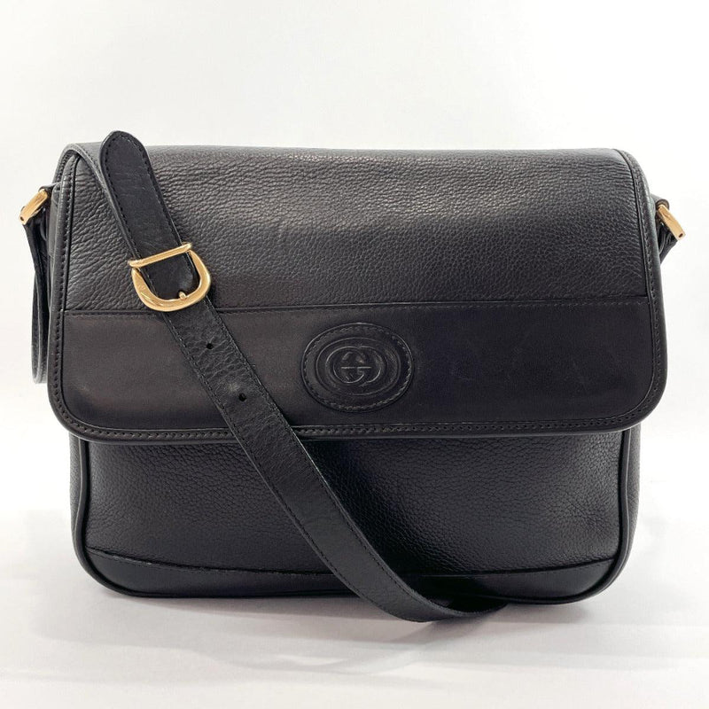 GUCCI Shoulder Bag 001・116 Old Gucci leather Black Women Used - JP-BRANDS.com