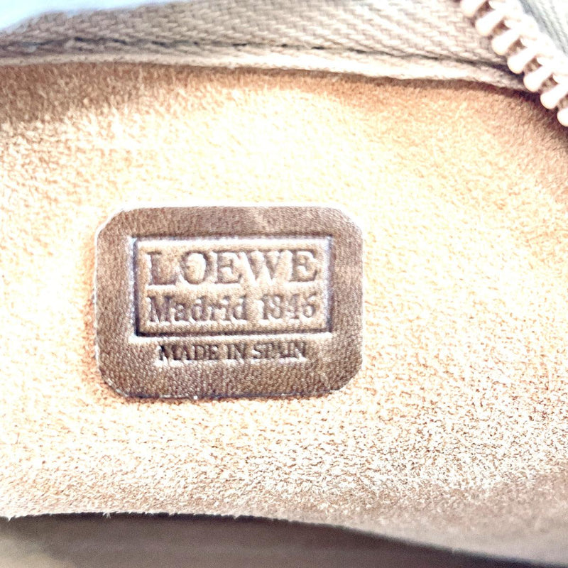 LOEWE Anagram Logo Leather Drawstring Shoulder bag Brown Vintage Old vazimz