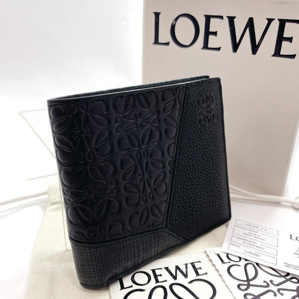 LOEWE wallet puzzle leather Black mens Used - JP-BRANDS.com