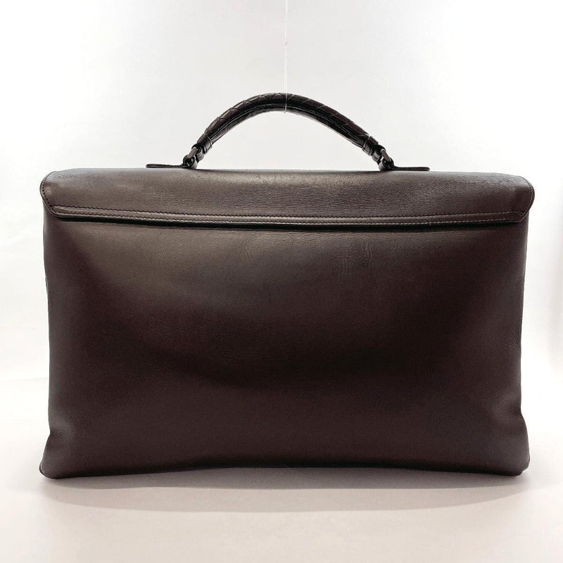 BOTTEGAVENETA Briefcase Intrecciato leather Dark brown mens Used - JP-BRANDS.com