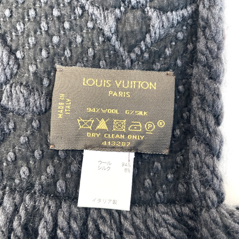 LOUIS VUITTON Scarf M72431 Escalp Logo Mania wool/silk gray gray