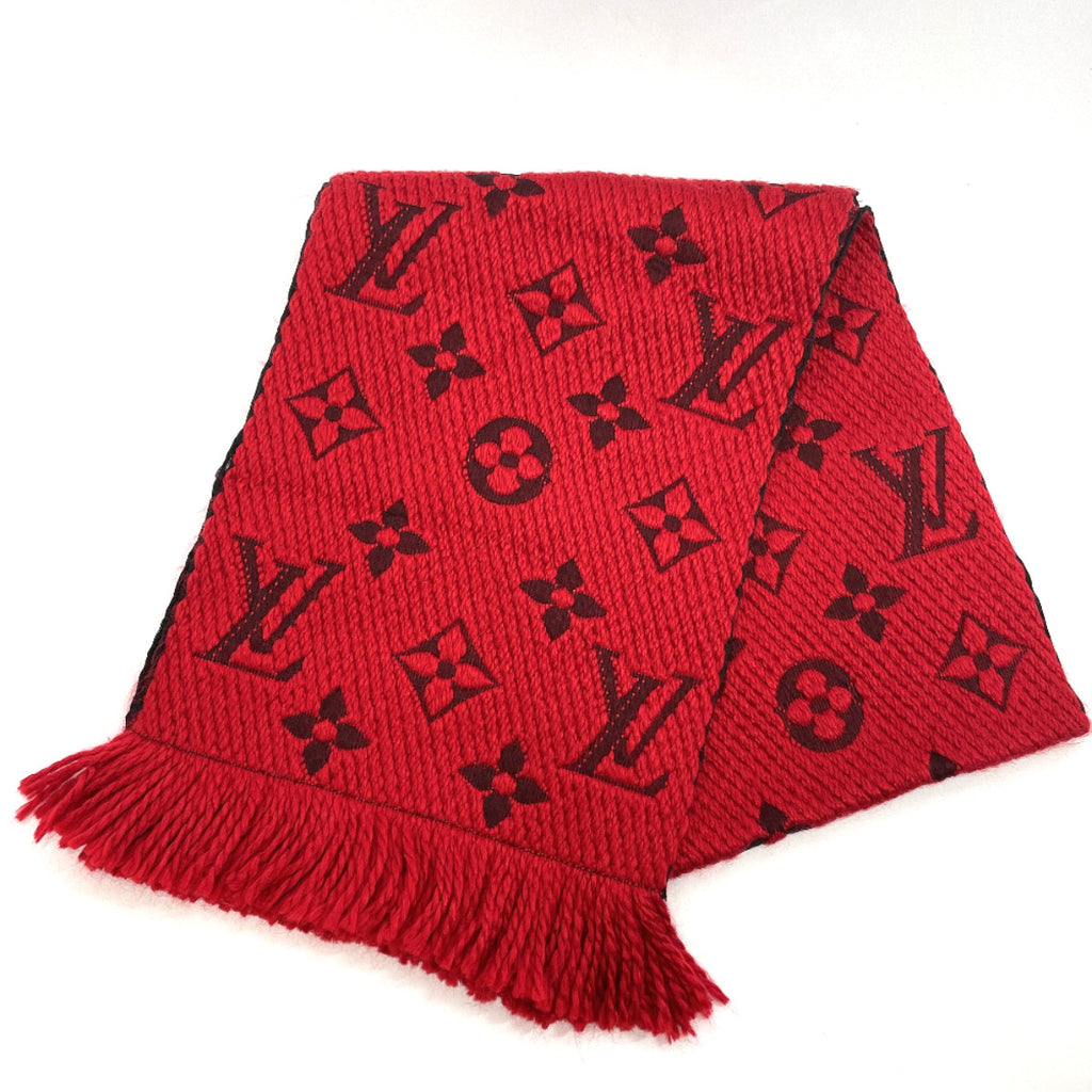 Louis Vuitton - Authenticated Logomania Scarf - Wool Red for Women, Never Worn
