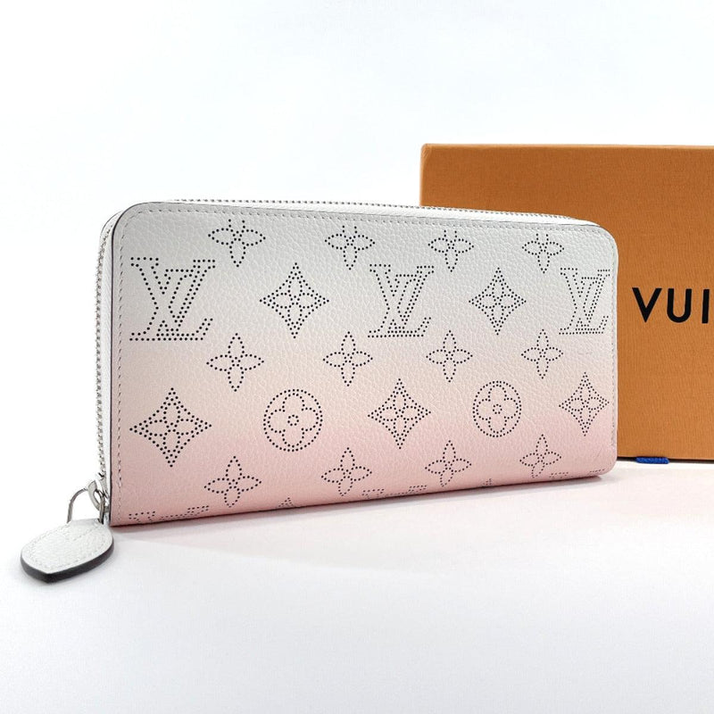 Authenticated Used LOUIS VUITTON Louis Vuitton Zippy Mahina Leather LV  Punching Round Long Wallet M80490 
