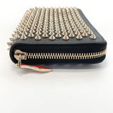Christian Louboutin purse 1185059 Zip Around Panettone studs leather Black Black Women Used - JP-BRANDS.com