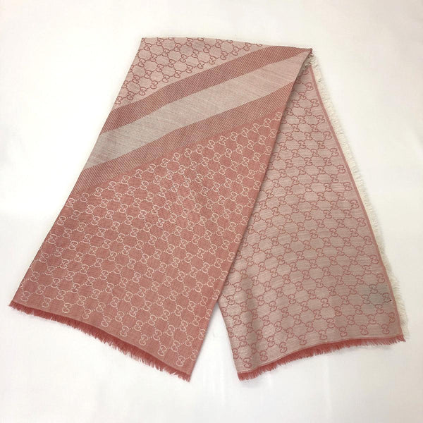 GUCCI Stall shawl wool/silk pink Women Used - JP-BRANDS.com