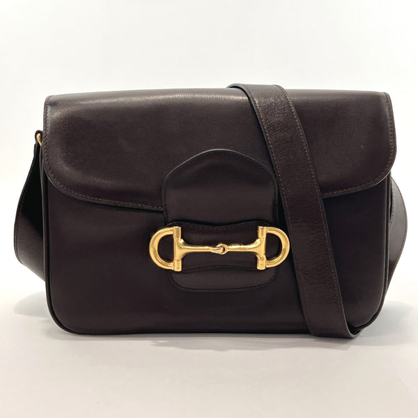 CELINE Shoulder Bag Horsebit vintage leather Brown Women Used